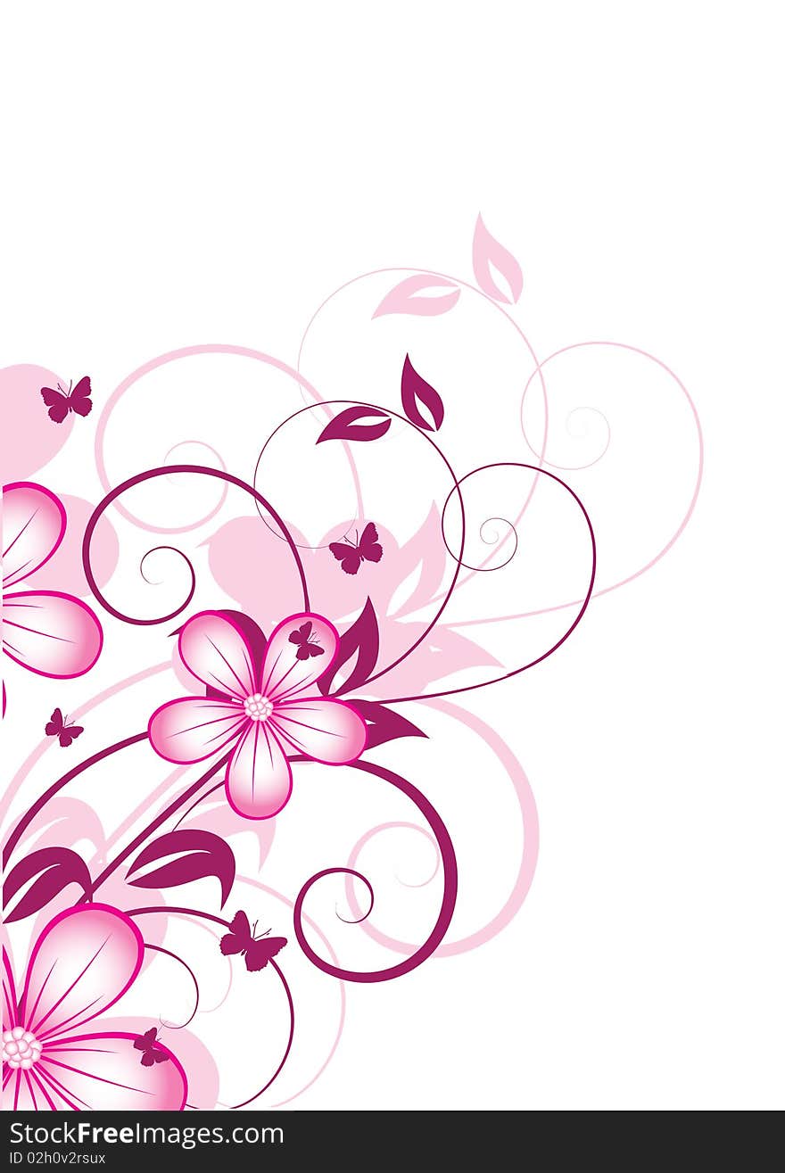 Abstract flowers background with place for your text. Abstract flowers background with place for your text