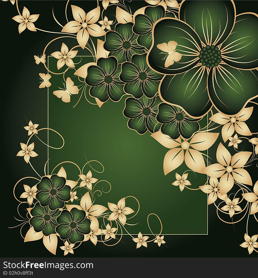 Abstract flowers background with place for your text. Abstract flowers background with place for your text