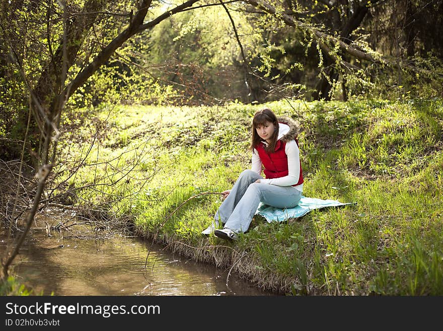 Young lady in a forest