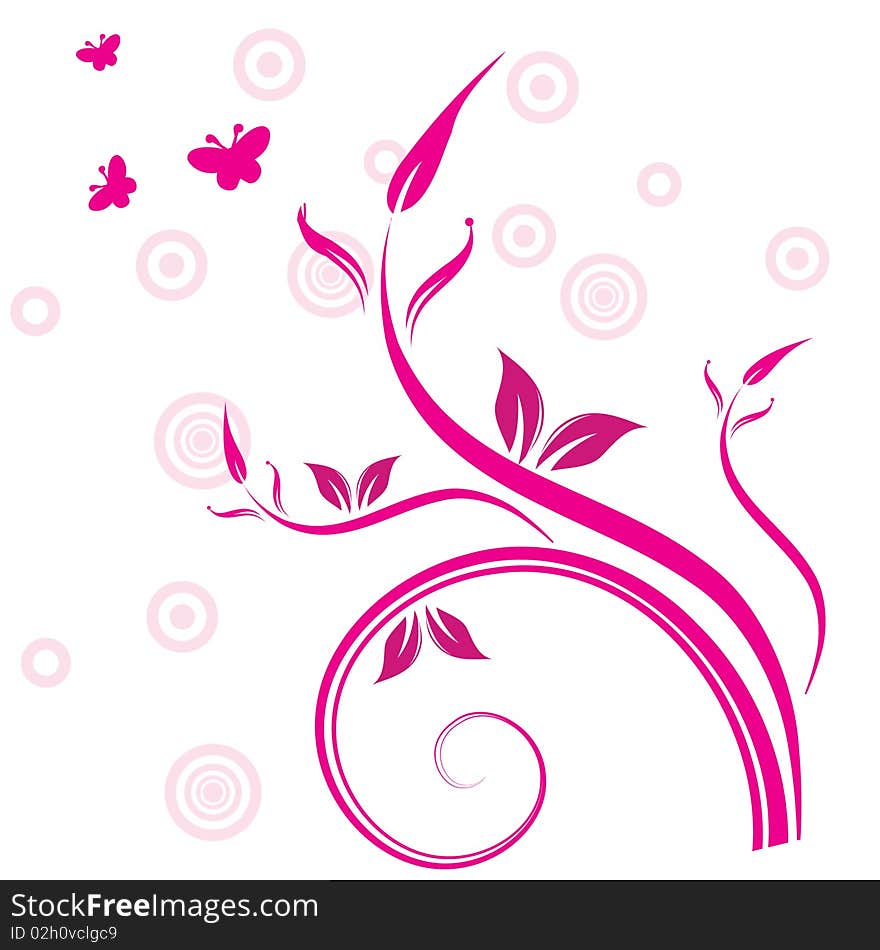 Abstract flowers background with place for your text. Abstract flowers background with place for your text