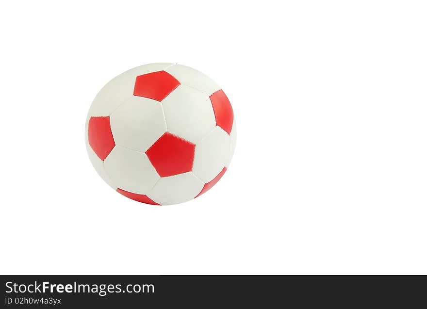 Red and white soccer isolated on white. Red and white soccer isolated on white