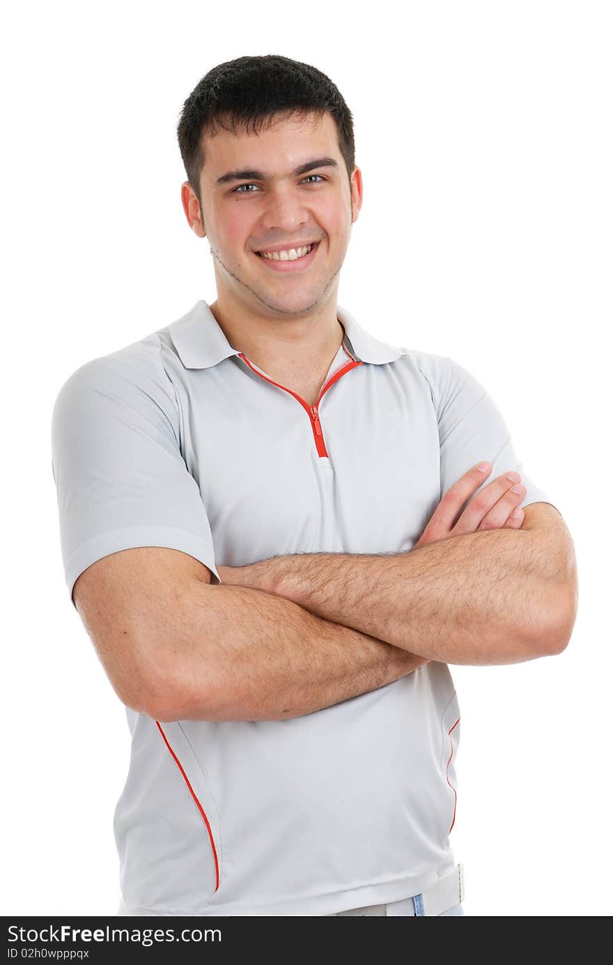 Handsome young man posing in studio. Handsome young man posing in studio