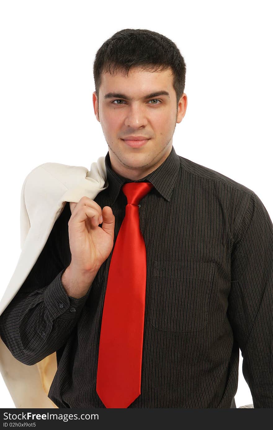 Handsome young man posing in studio. Handsome young man posing in studio