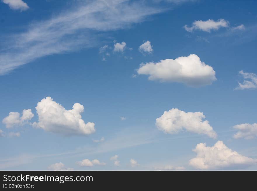 Sky with white clouds