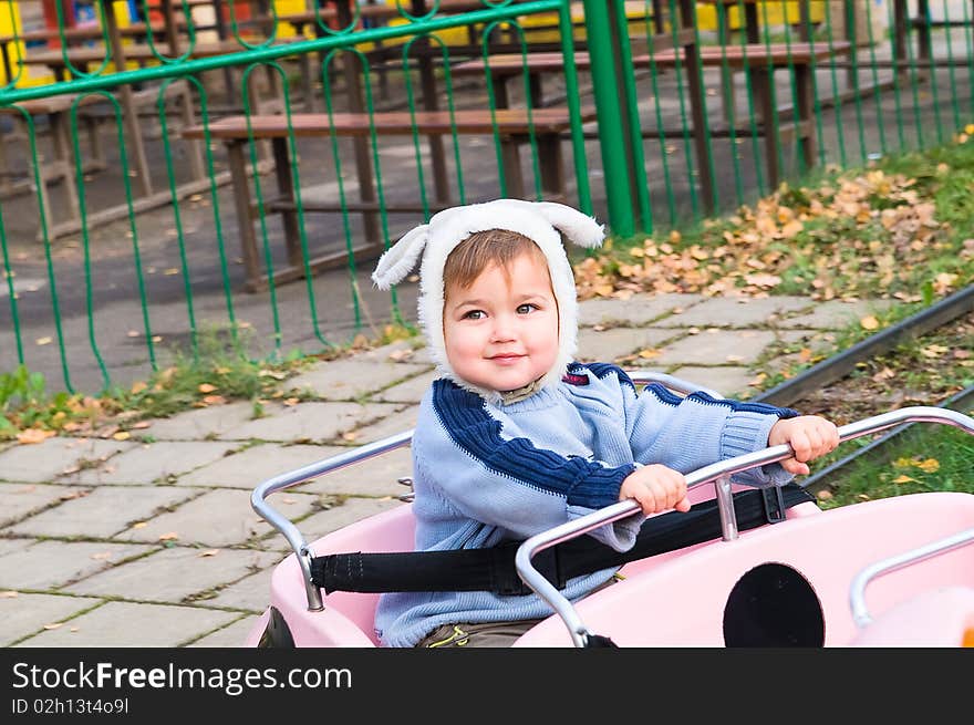 Picture of boy on park amusement