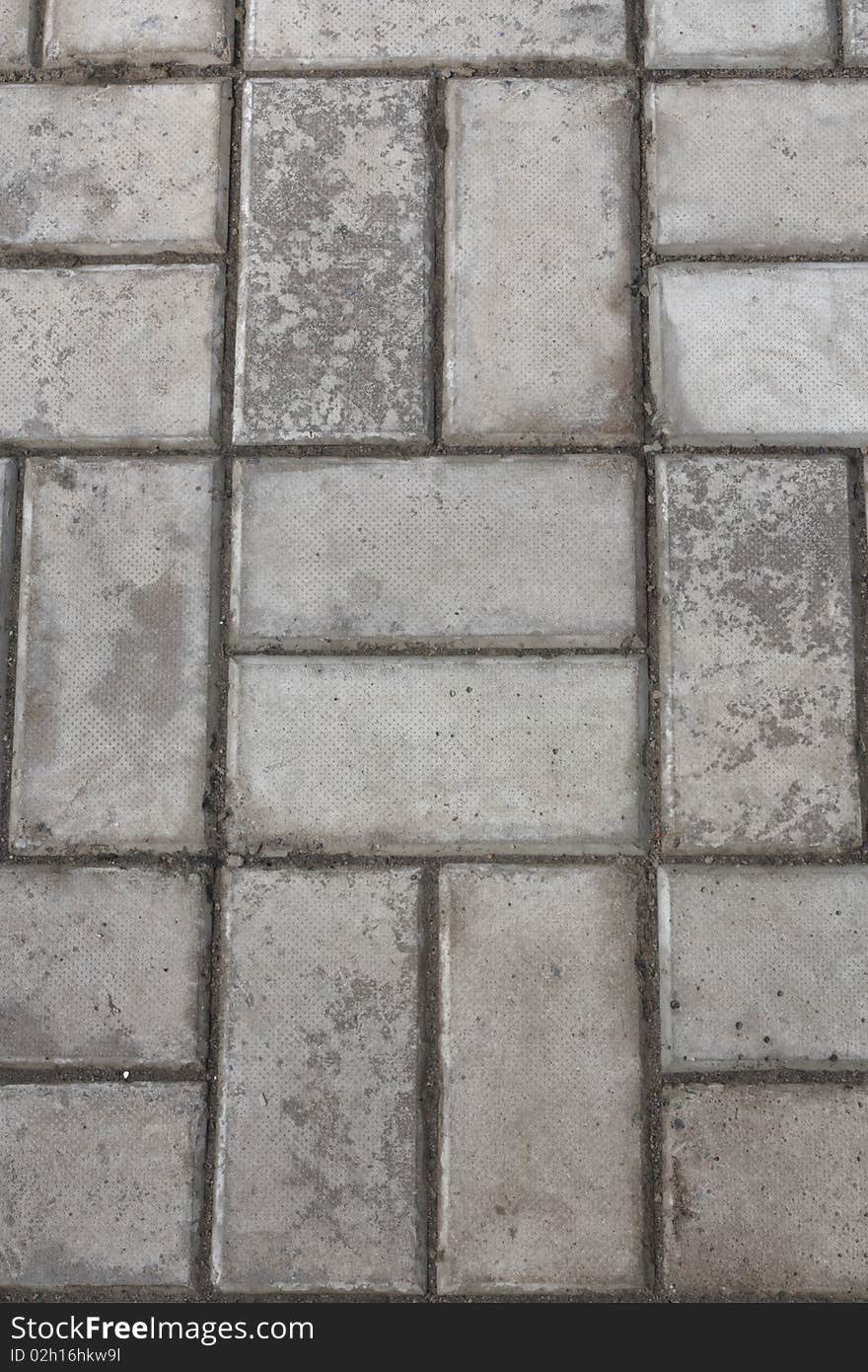 Stone walkway tiles. Gray tiles