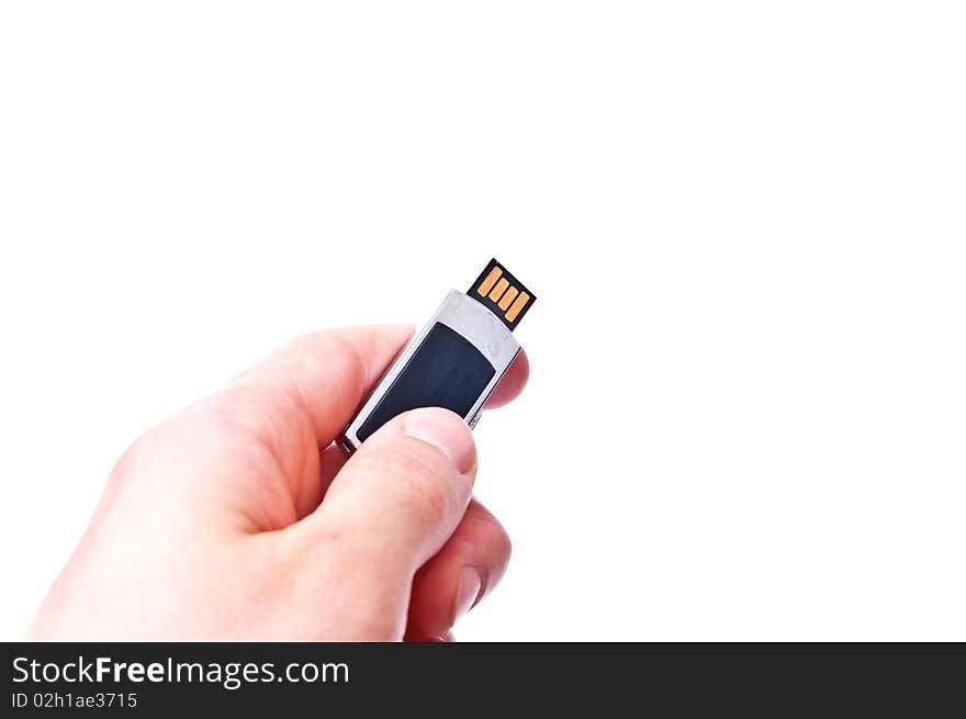 Flash drive in hand