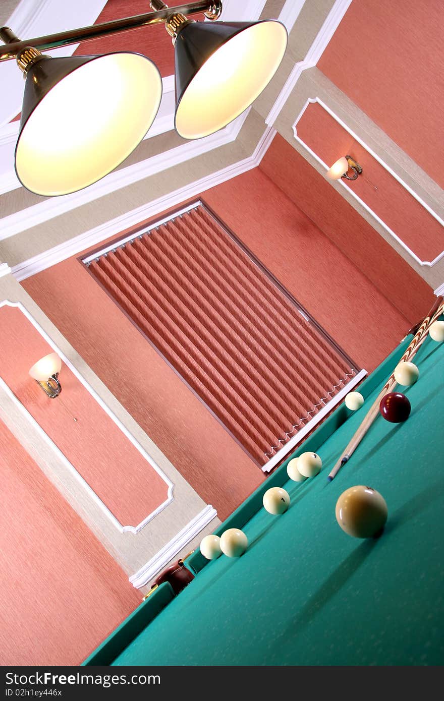 Table for game in billiards