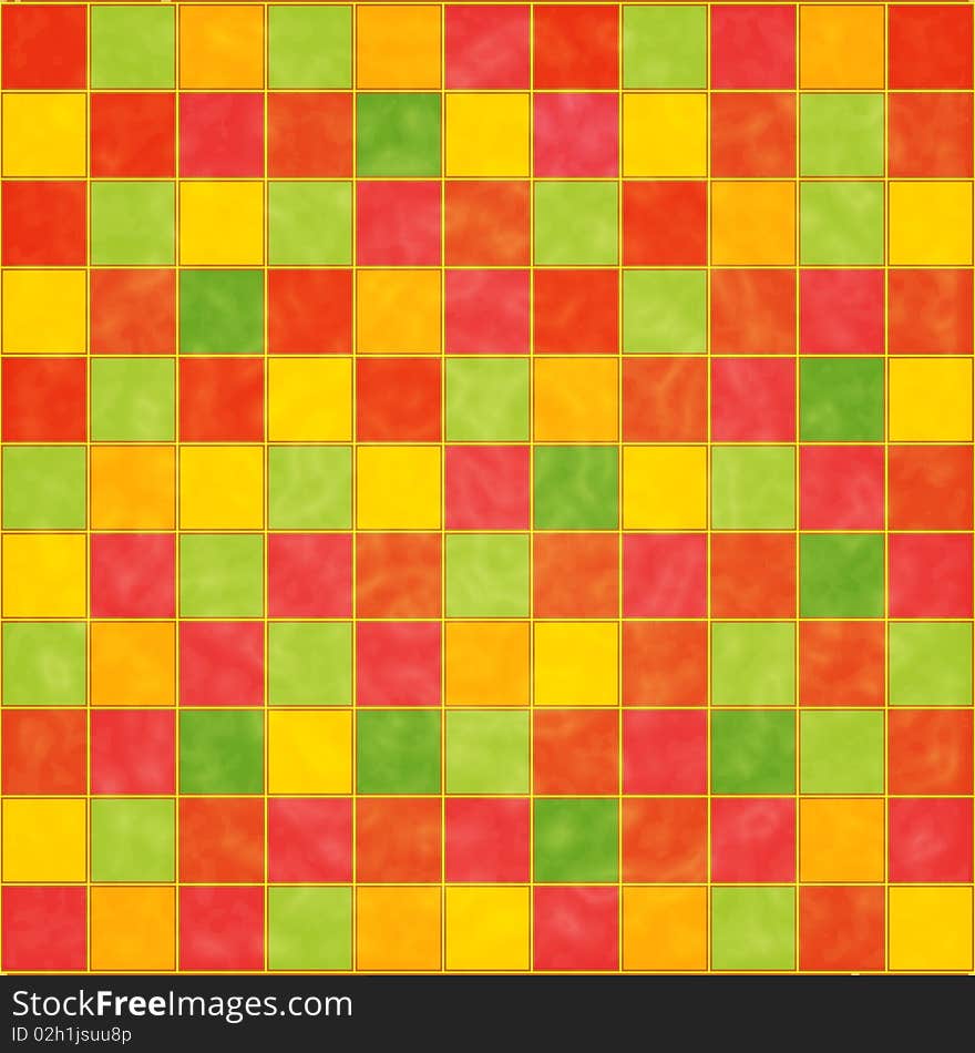 The Abstract background. The Varicoloured squares.