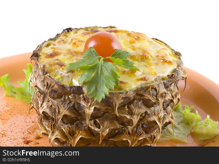 Salad in pineapple