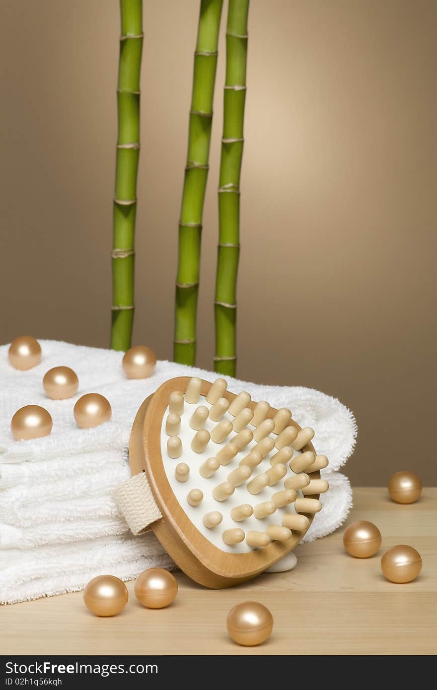 Towel, spa and bamboo