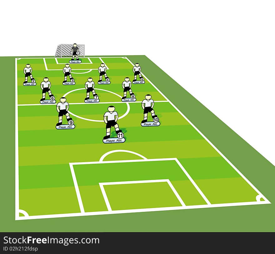 Soccer Team Tactical Scheme.