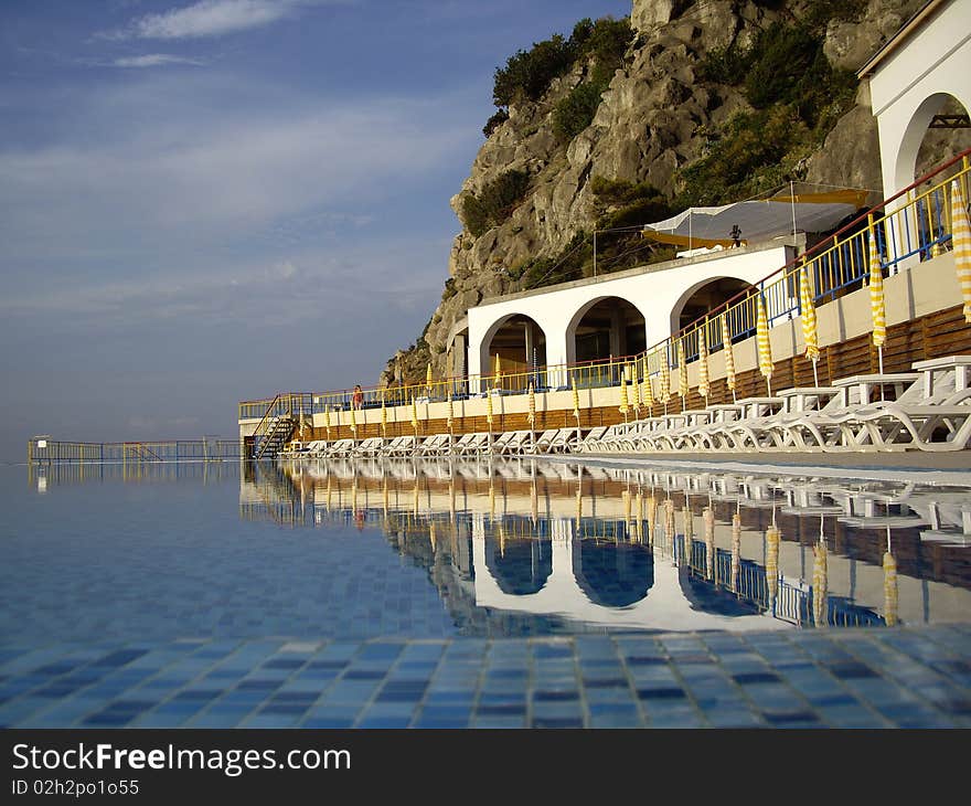 Beautiful reflection in the pool.