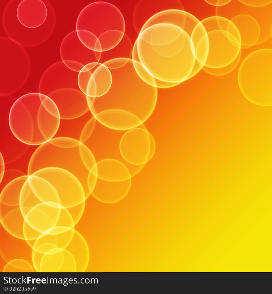 Abstract colorful background illustration with lot of circles