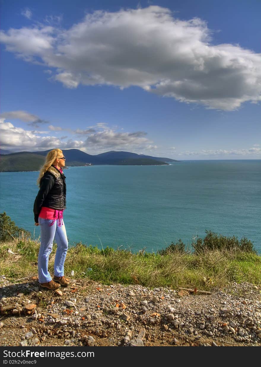 Look in the distance,offing,Montenegro coast. Look in the distance,offing,Montenegro coast.