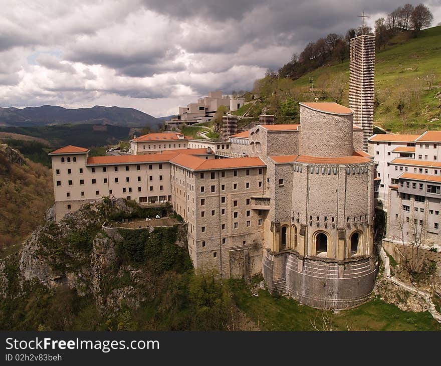 Sanctuary of Arantzazu is a Franciscan sanctuary located in Oñati, Gipuzkoa, in the Roman Catholic Diocese of Vitoria. Sanctuary of Arantzazu is a Franciscan sanctuary located in Oñati, Gipuzkoa, in the Roman Catholic Diocese of Vitoria