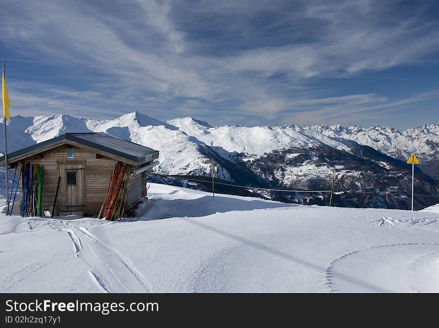 Sunny day in mountains