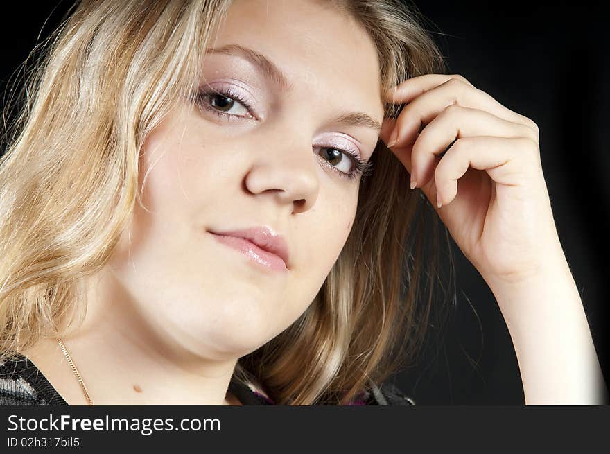 A gorgeous blonde beauty portrait