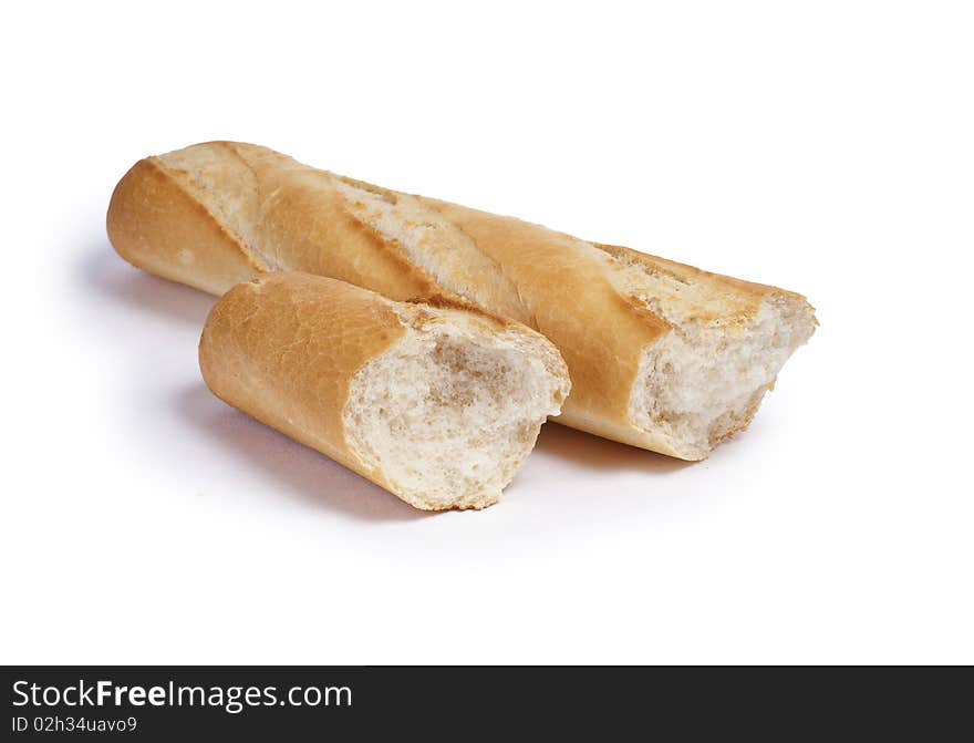 Fresh baguette, halved