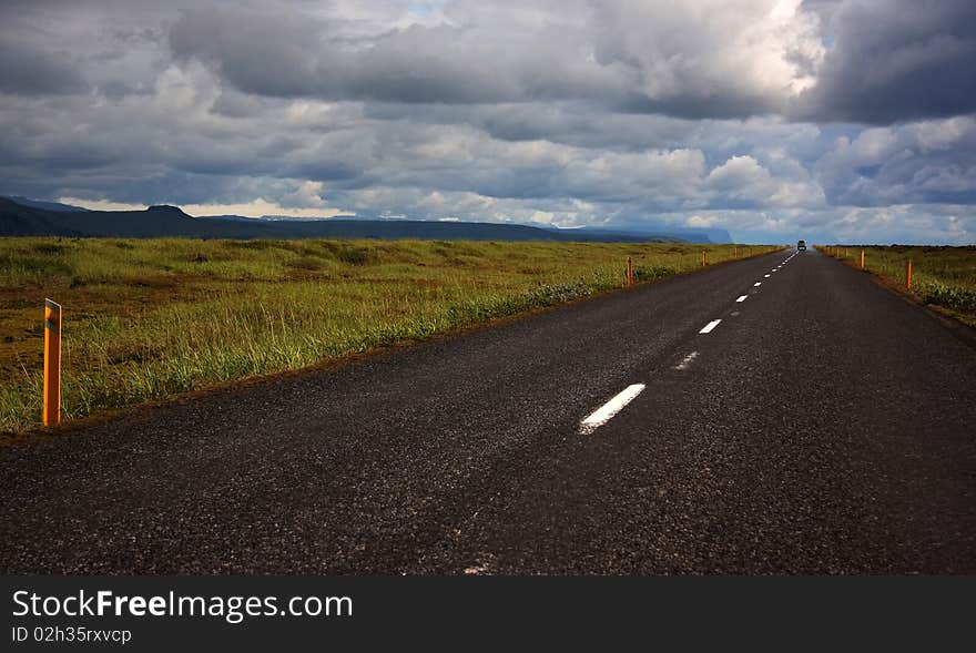 Country road in Southern Iceland