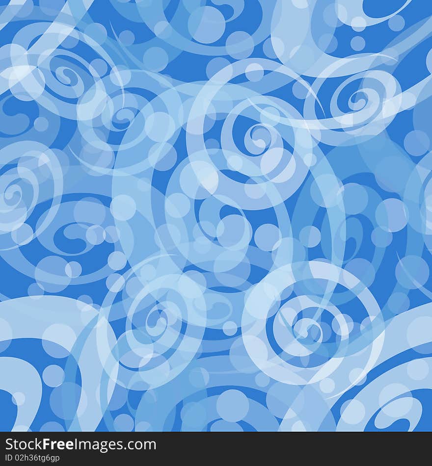 Graphic Illustration of Seamless Blue Pattern