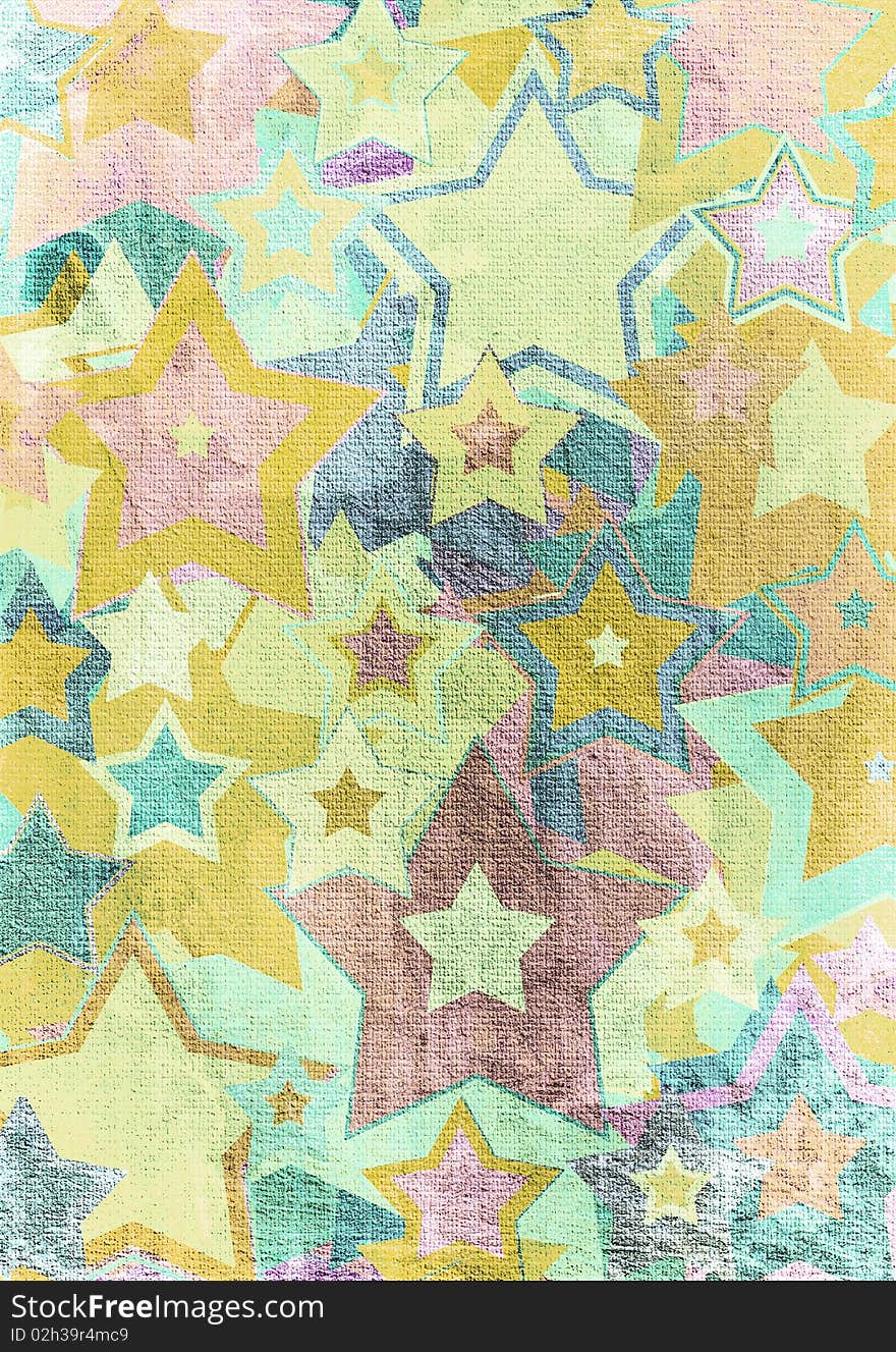 Star On Light Grunge Background