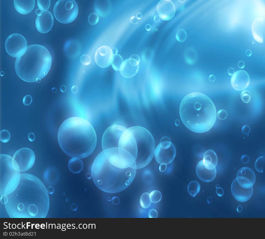 Bubbles under the water