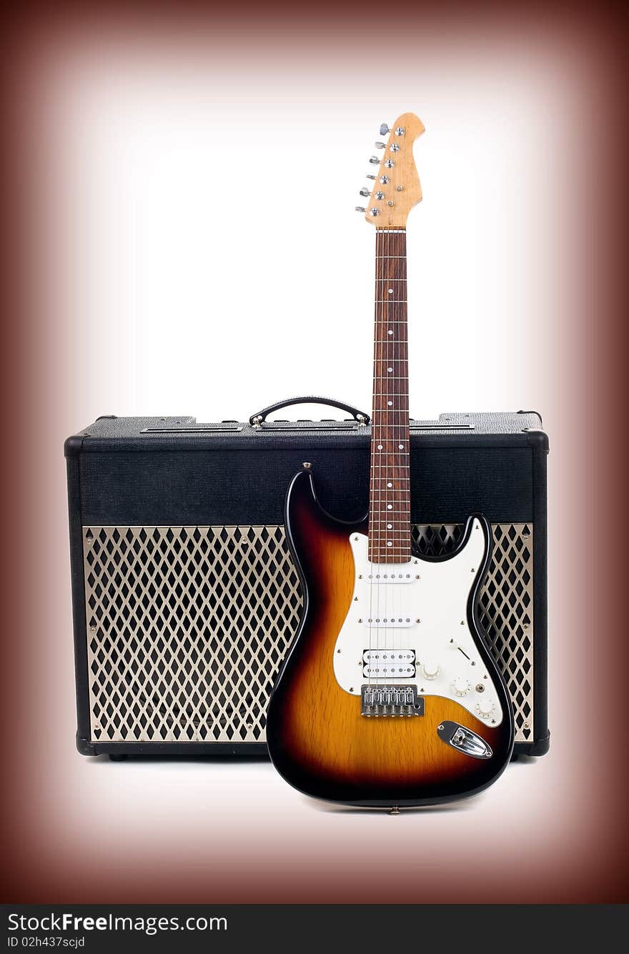 Guitar Amplifier And Electricguitar