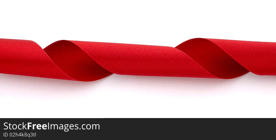 Curled Red Ribbon