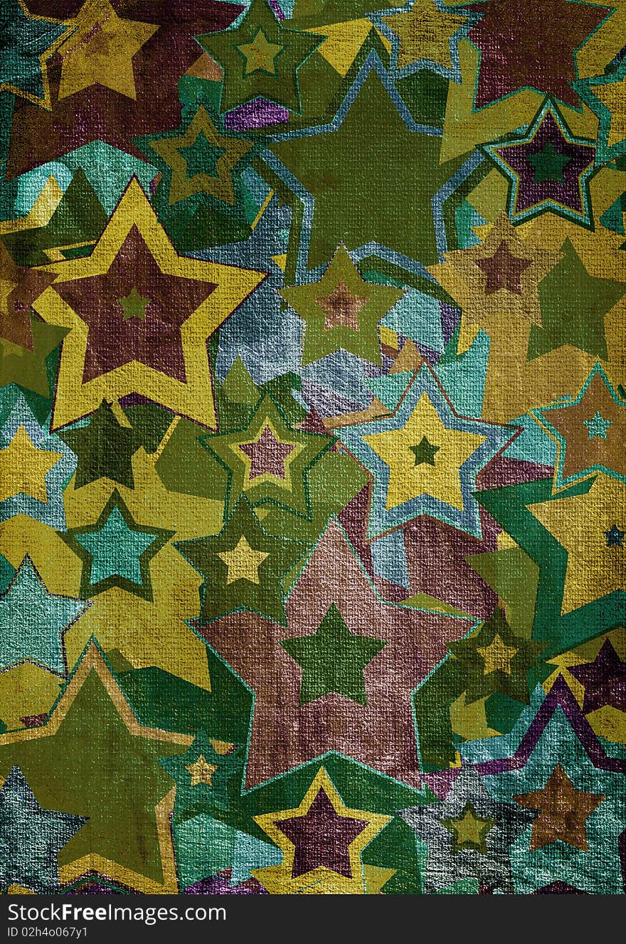 Star On Light Grunge Background