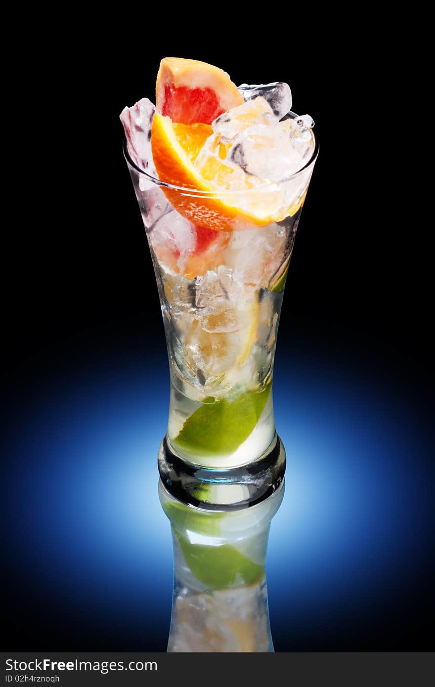 Cold fresh citrus fruit drink. Cold fresh citrus fruit drink