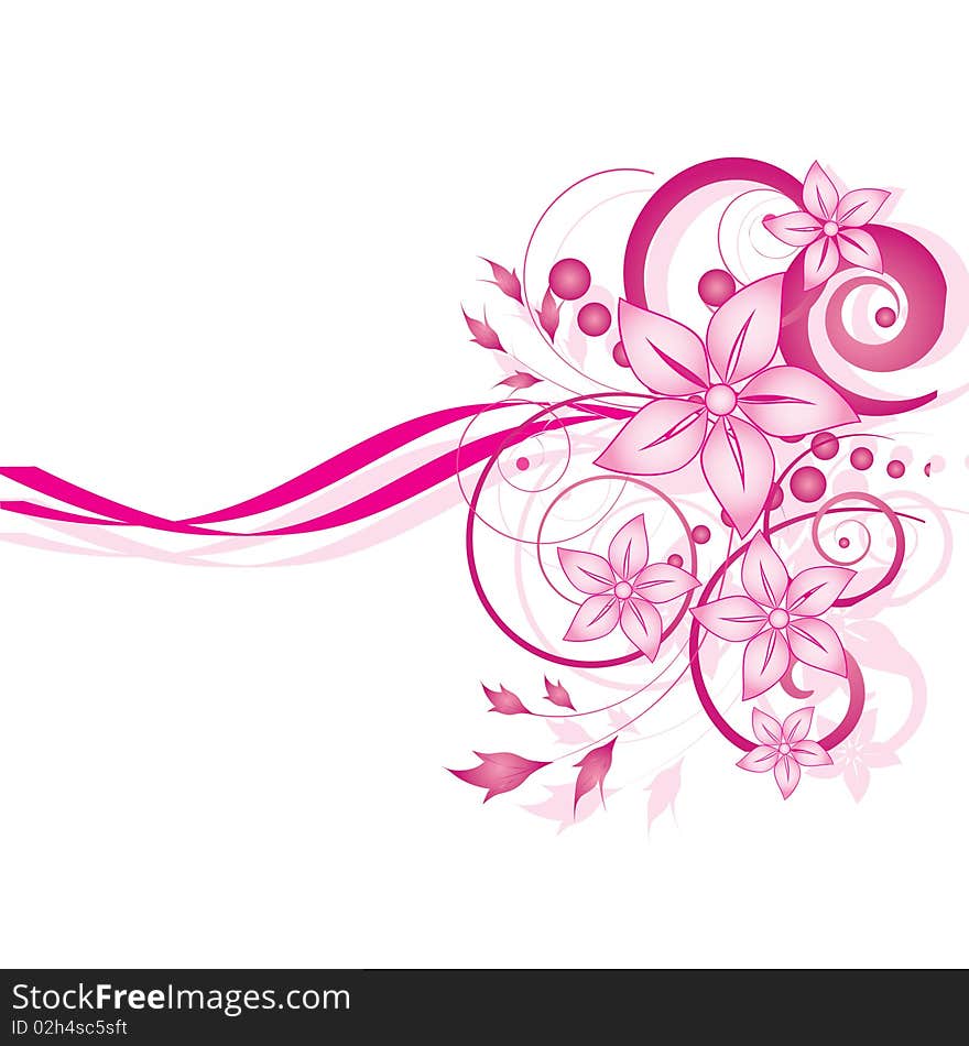 Abstract flowers background with place for your text. Abstract flowers background with place for your text