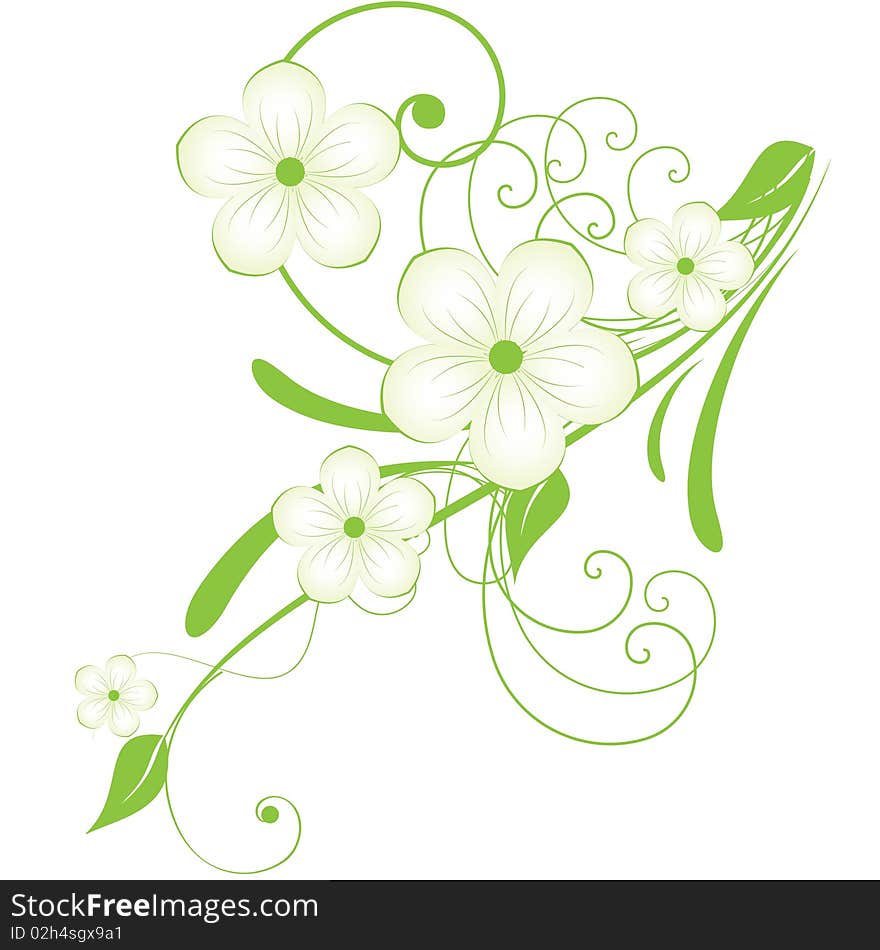 Abstract flowers background with place for your text. Abstract flowers background with place for your text