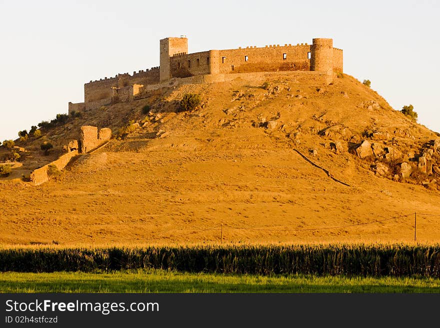 Castle in Medellin, Badajoz Province, Extremadura, Spain. Castle in Medellin, Badajoz Province, Extremadura, Spain