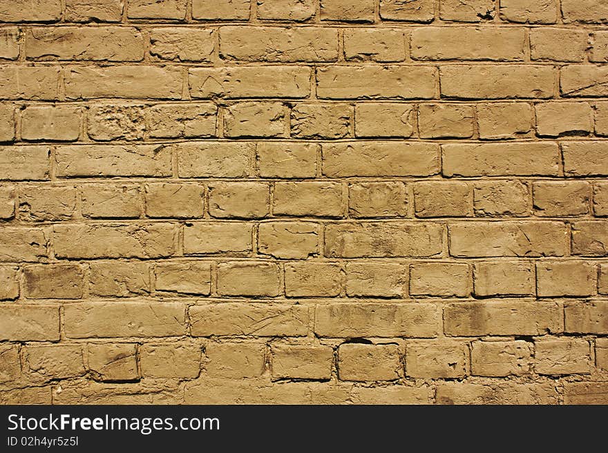 Vintage brown textured brick wall