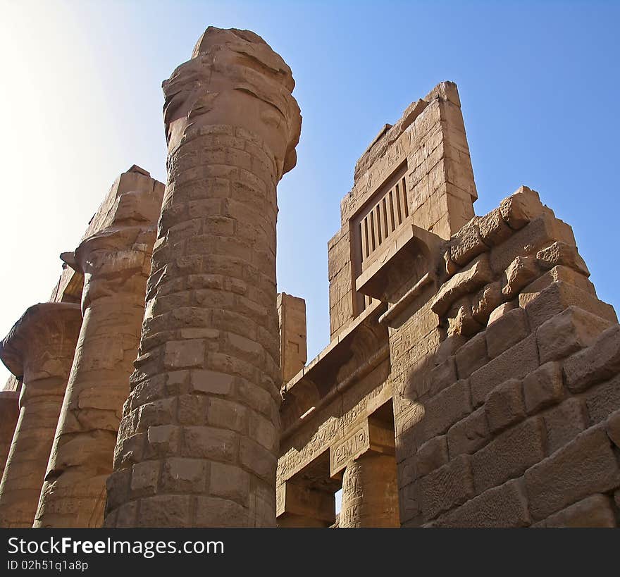 Columns at Karnak Temple, Luxor, Egypt. Columns at Karnak Temple, Luxor, Egypt