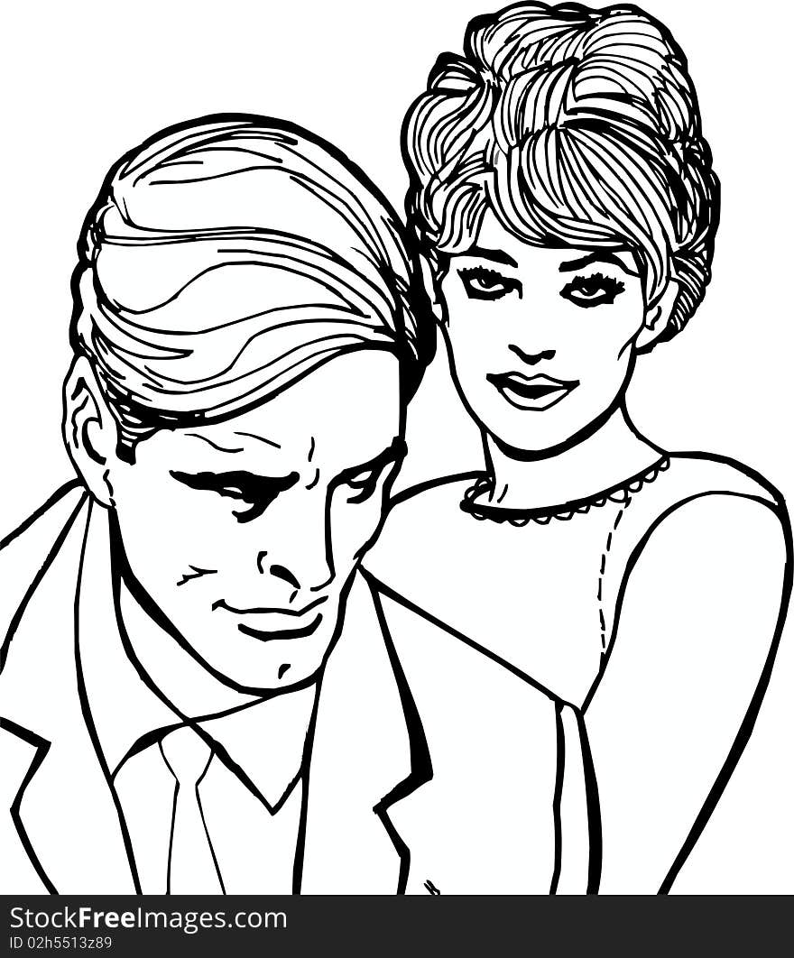 Illustration of a couple