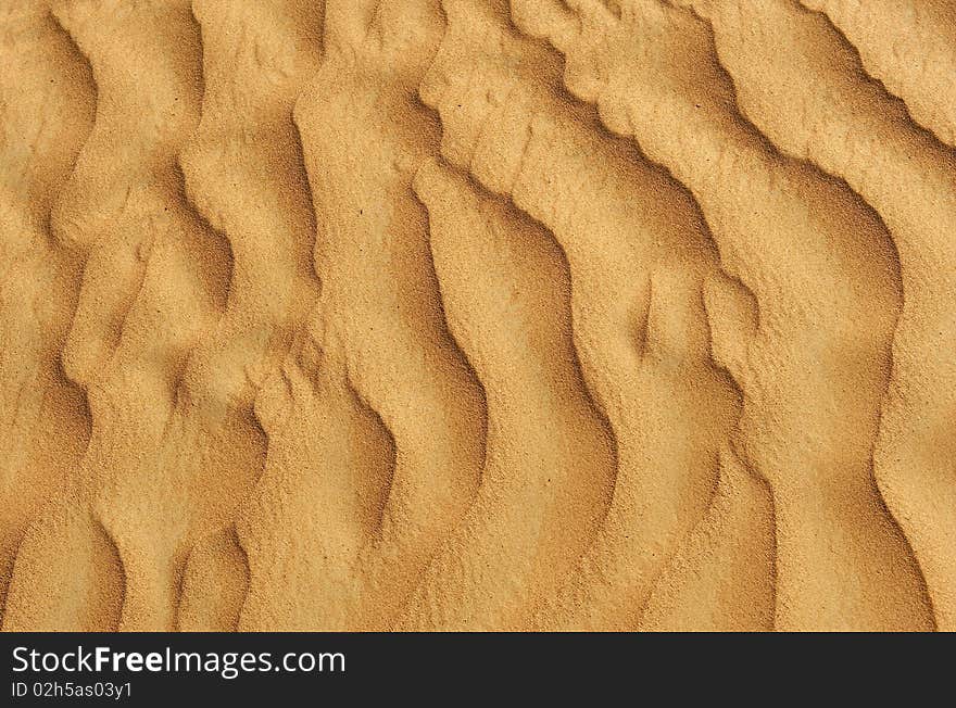 Wind pattern in the desert sand