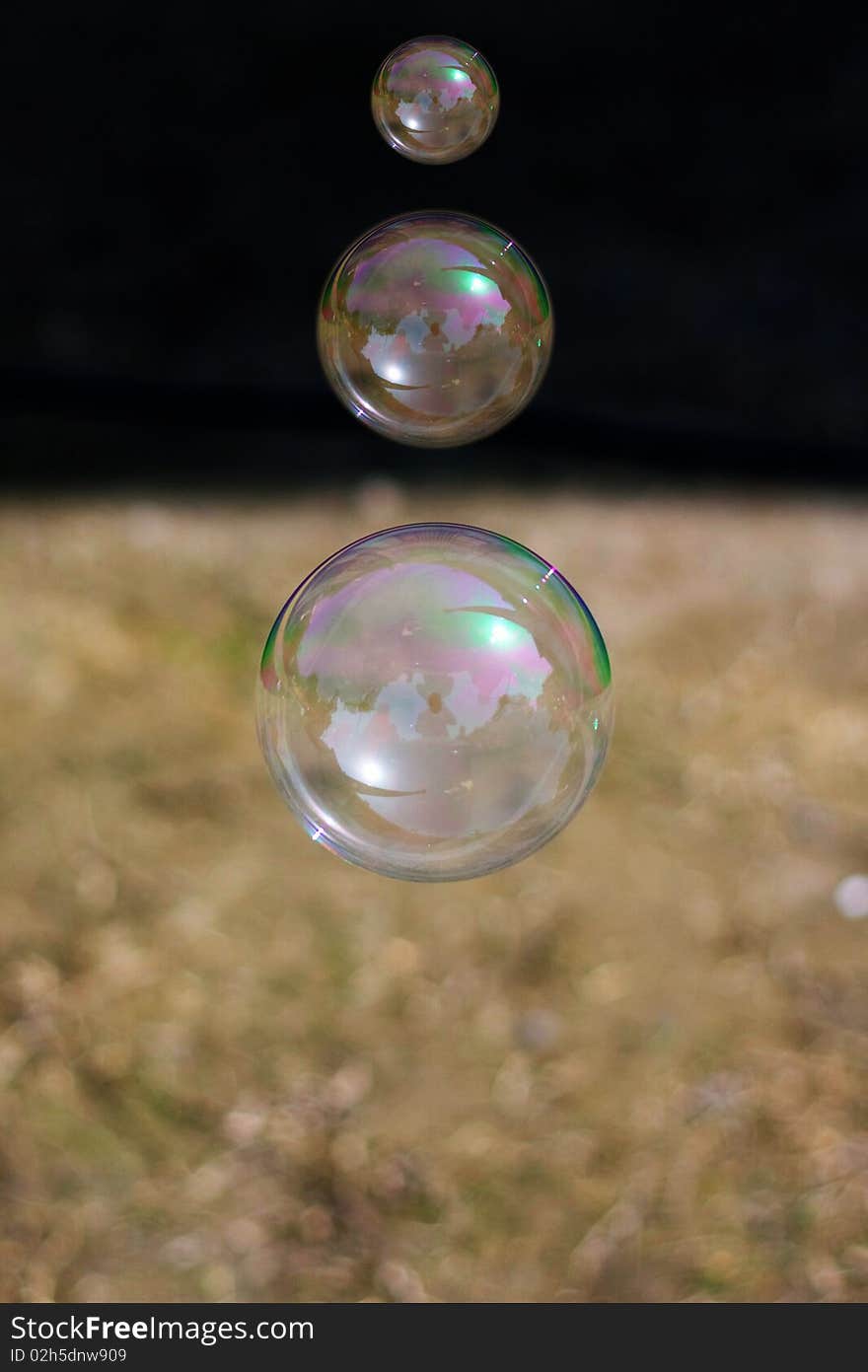 Soap bubble on grass background. Soap bubble on grass background.