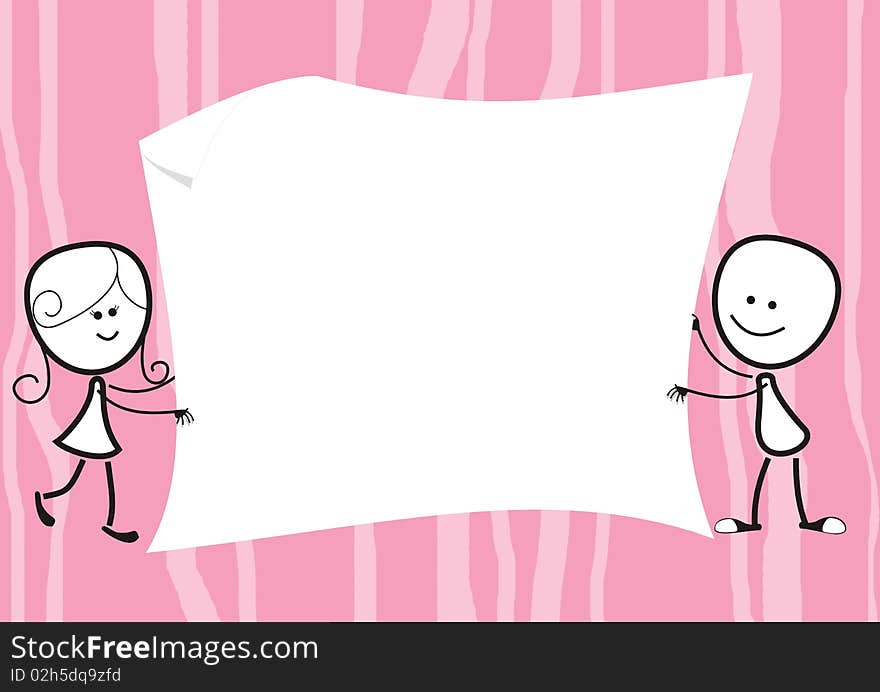 Empty greeting card with pink colored background. Empty greeting card with pink colored background