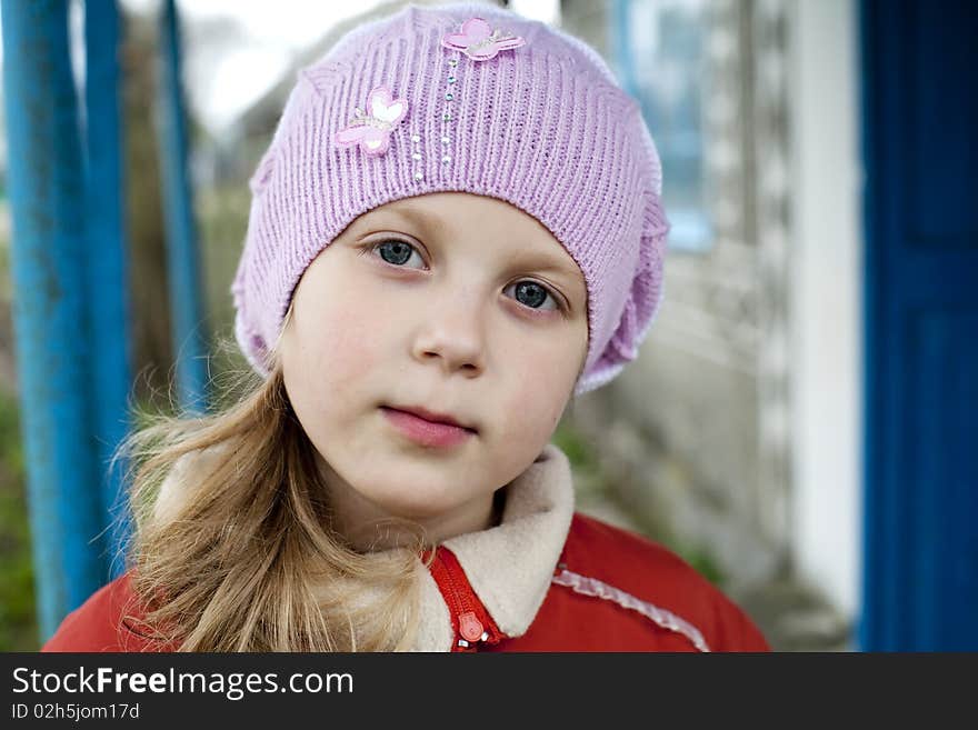 An image of a portrait of a nice little girl