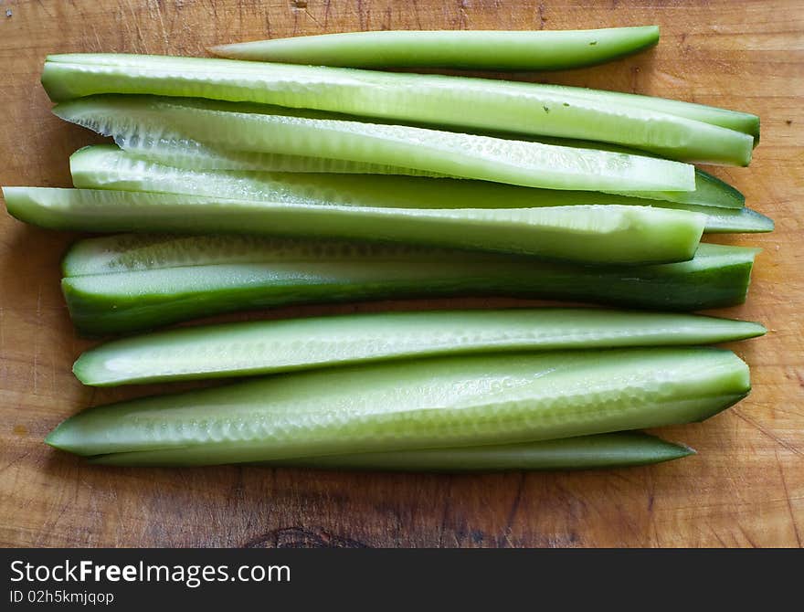 An image of pieces of fresh cucumber