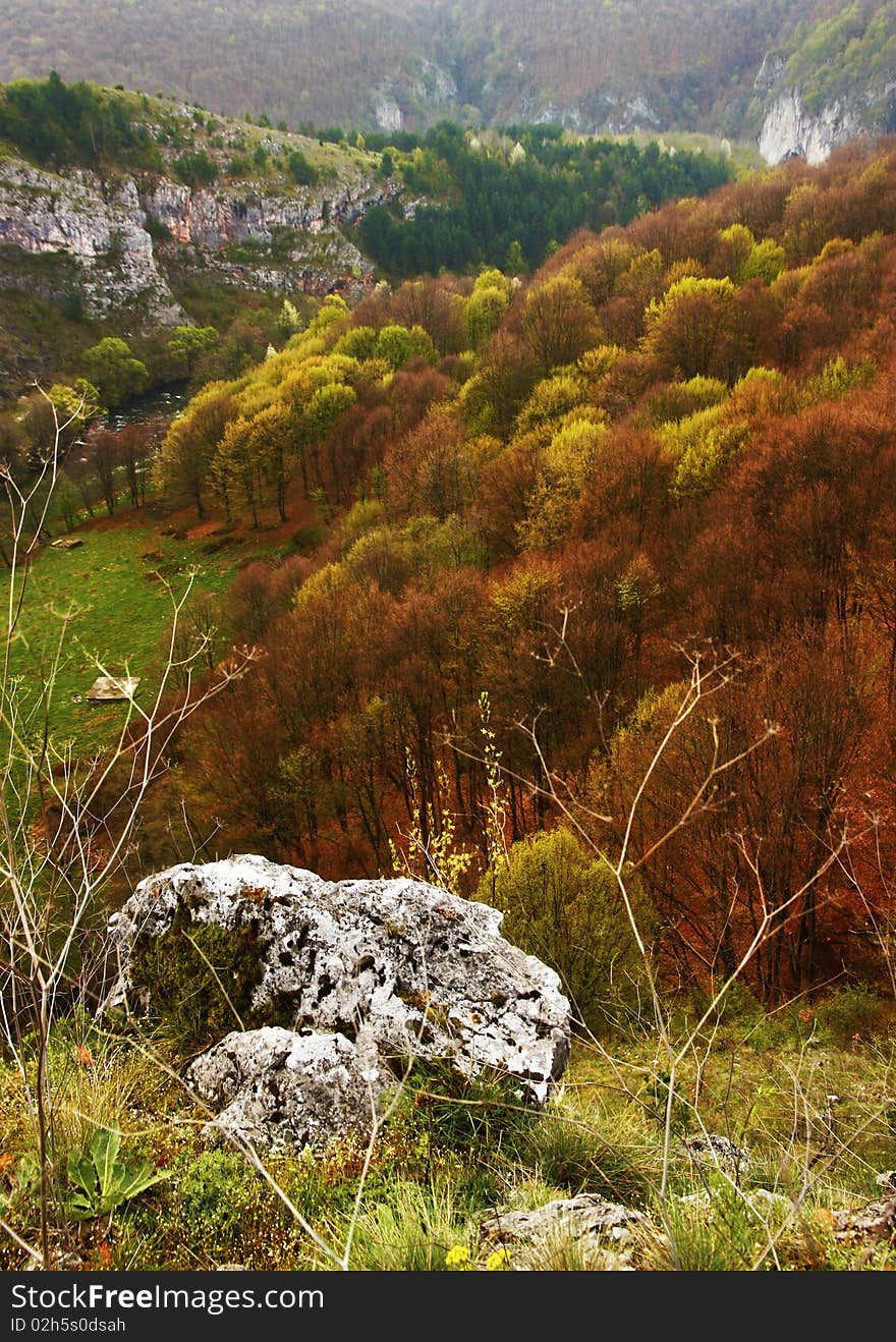 Great landscape in a rocky relief. Great landscape in a rocky relief