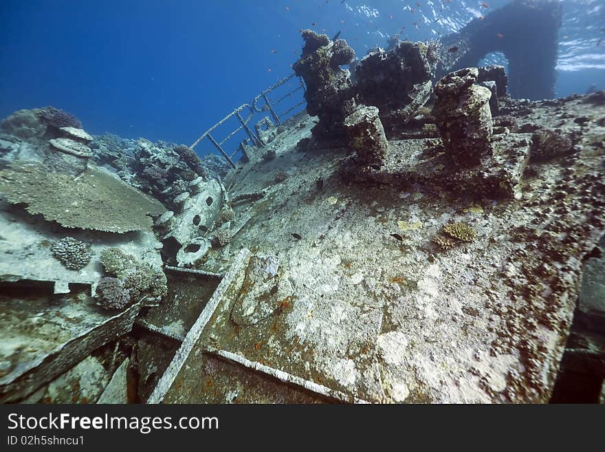 Wreck freighter Kormoran - sank in 1984 Tiran