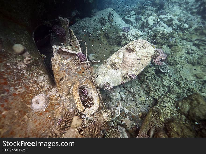 Wreck German freighter Kormoran - sank in 1984 Tiran