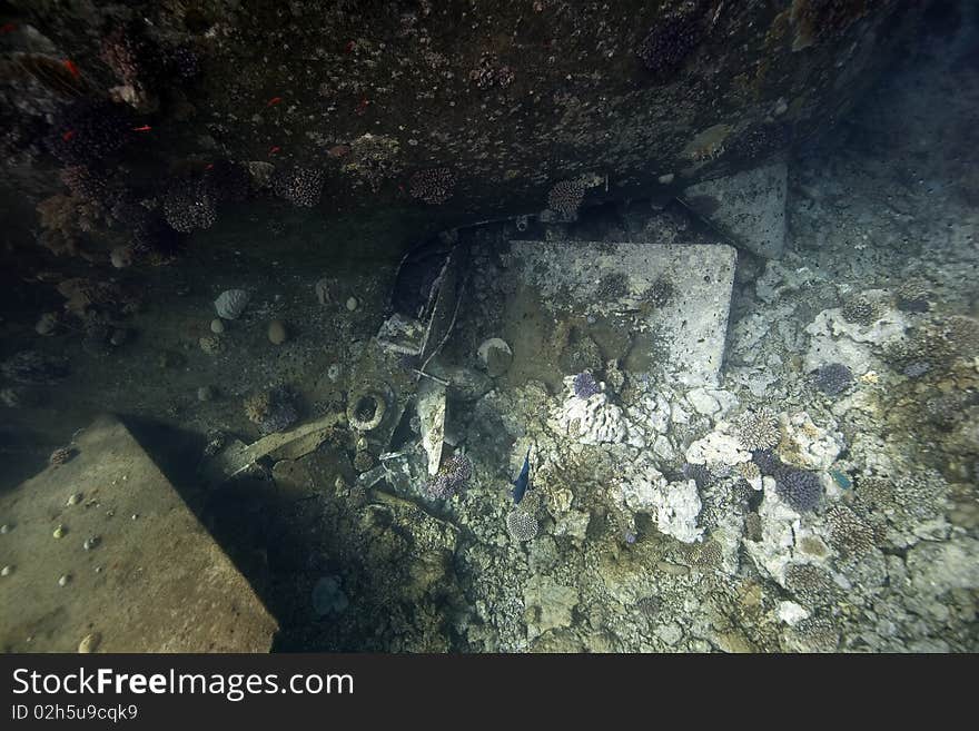 Wreck German freighter Kormoran - sank in 1984 Tiran