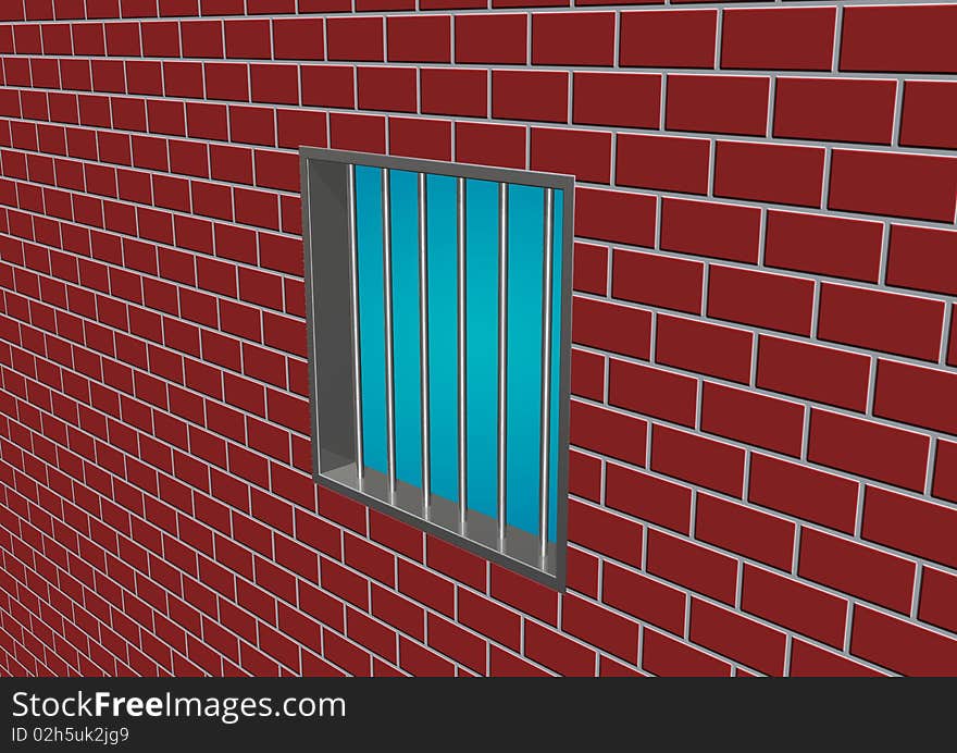 Latticed Prison Window