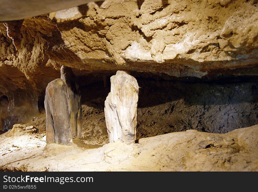 Stalactites and stalagmites in ancient caves of Borneo. Stalactites and stalagmites in ancient caves of Borneo.