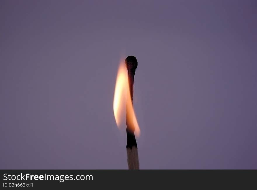 Matches on a lilac-gray background