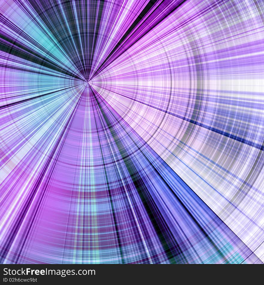 Background with centripetal varicolored rays and centrifugal circles